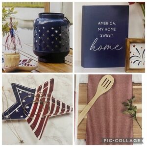 NWT-Home Décor Accent Set - red, white & blue